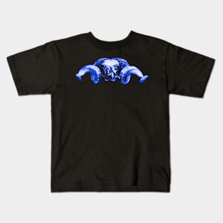 Ram Skull Blue Kids T-Shirt